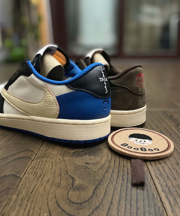 【官方旗舰】纯原aj1 low藤原浩ts低帮闪电倒钩全头层皮内置气垫休闲