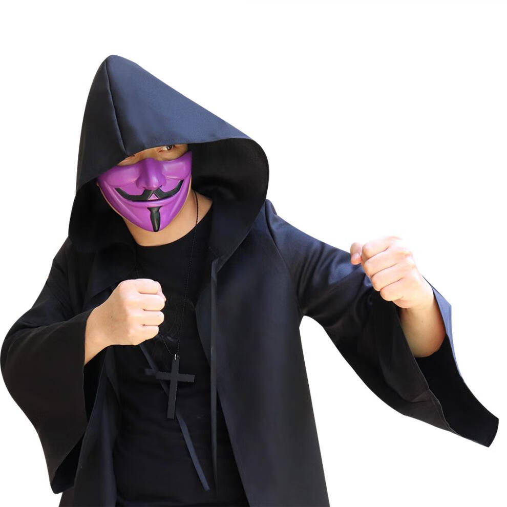 蛭子微笑面具万圣节派对道具化妆舞会搞怪恐怖漆黑的影胤小丑 橙色