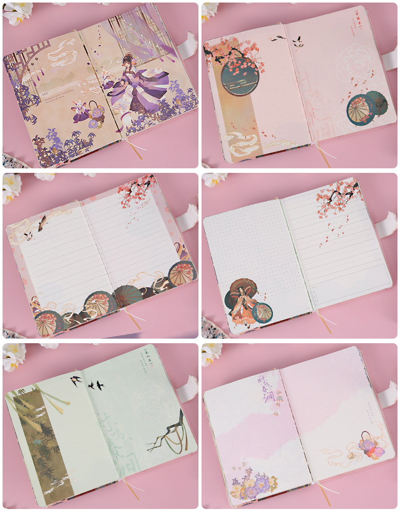 可爱少女手账本古风唯美人物立体手帐本文艺精致笔记本子可爱少女心