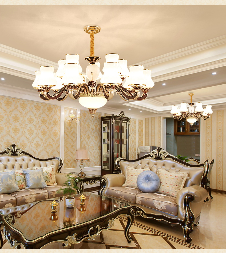 盼达山轻奢品牌吊灯客厅灯大气餐厅吊灯简欧大厅吊灯2021年新6头led