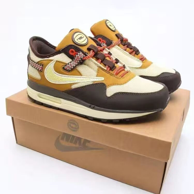 【官方旗舰】travisscottairmax1倒钩联名黄金小麦复古跑步鞋女do9392