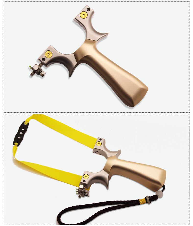 发大力稳定性强成人高端弹弓21钛合金弹弓快压扁皮精准高精度弹工架