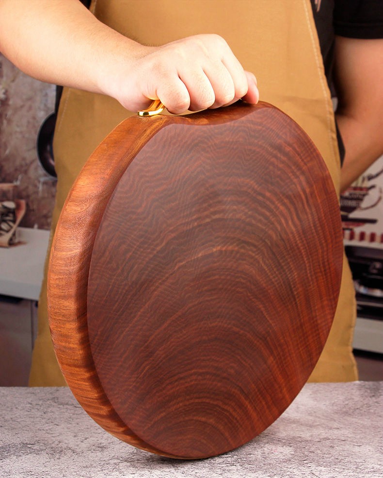 越南正宗铁木菜板家用实木砧板蚬木案板菜墩 精品越南铁木(直径41x厚5