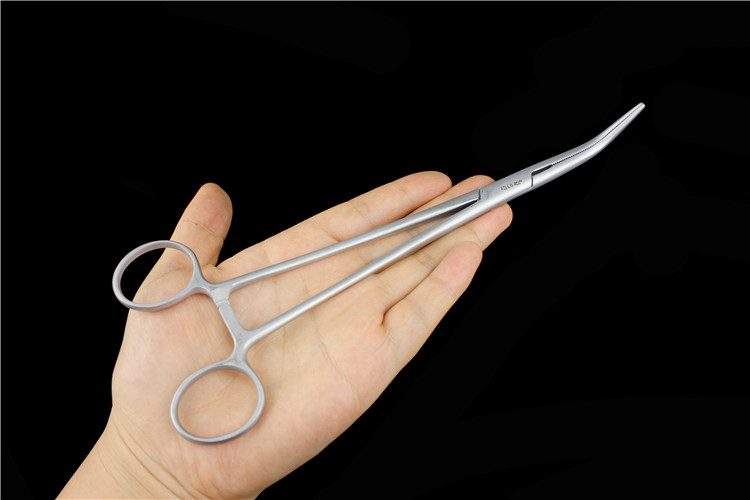 上海医疗器械厂jz金钟妇产科手术器械不锈钢医用妇科分离钳弯头止血钳