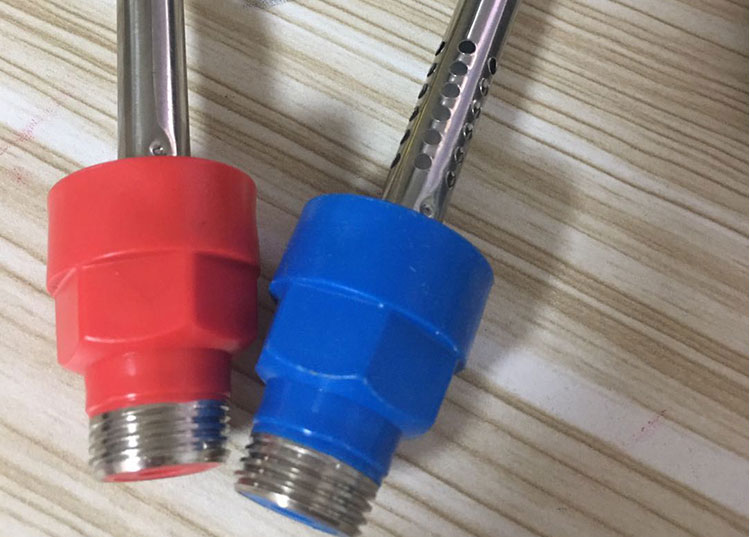 电热水器配件冷热出水口接头内置电墙漏电保护配件红蓝接头美的通用