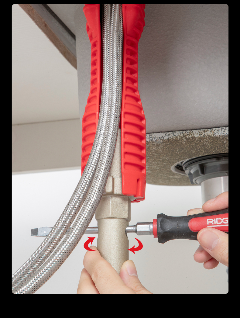 水槽扳手 美国里奇多功能水槽扳手卫浴套筒水龙头水管安装维修神器