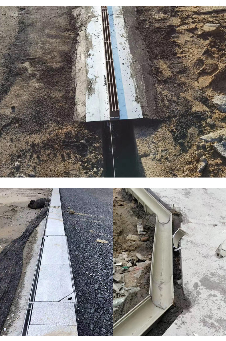 成品树脂排水沟u型槽线性盖板排水槽厨房广场下水道地沟槽不锈钢