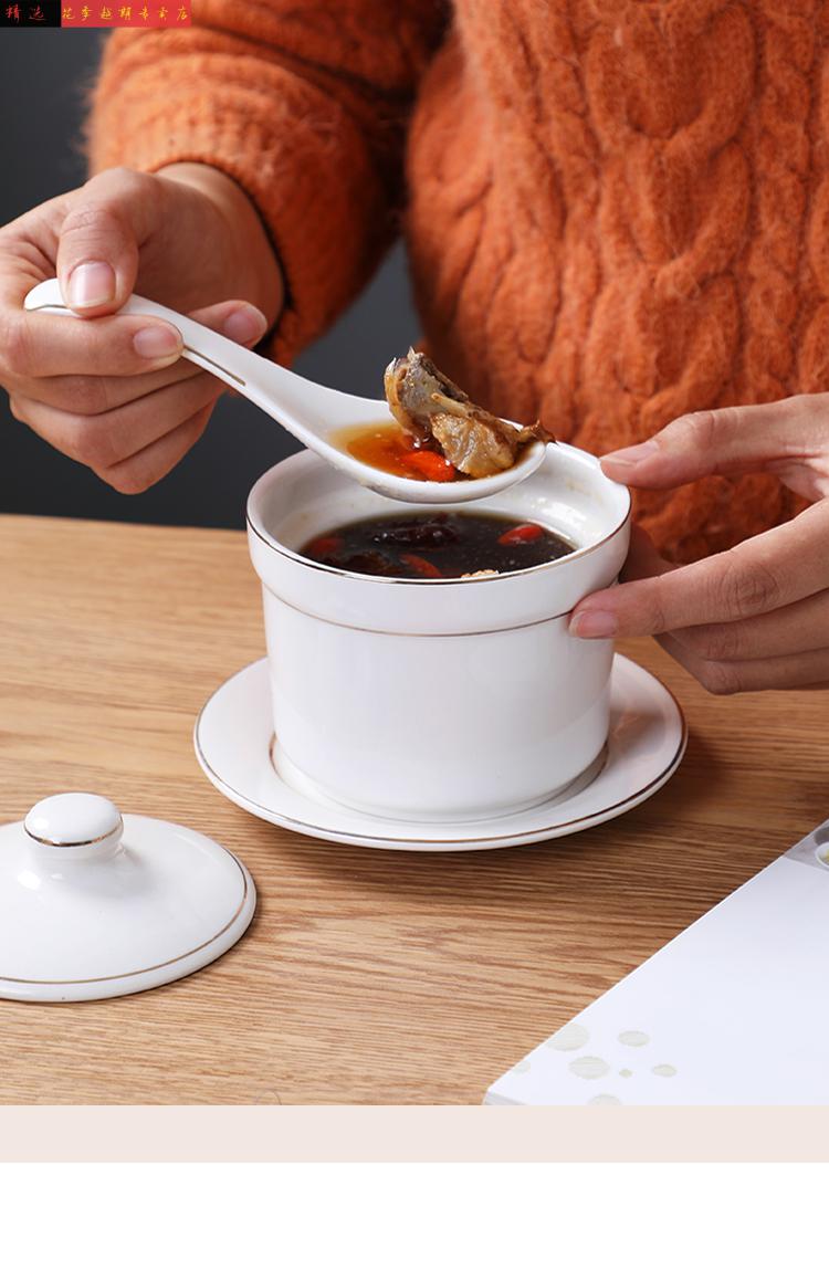 卡蔓派 瓦罐炖盅煲汤煨汤瓦罐砂锅商用炖罐小汤盅隔水一人炖盅陶瓷