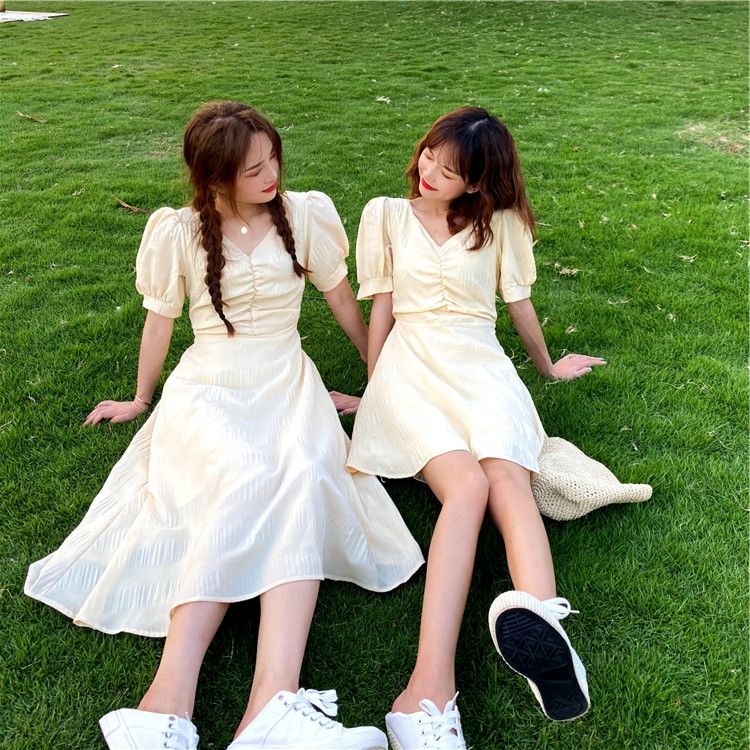 闺蜜装夏季裙子2022夏季不一样的炸街超仙闺蜜套装裙子姐妹装小众设计