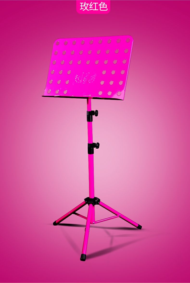 琴谱架吉他古筝架子鼓提琴曲谱架便携式折叠升降歌谱台款黑色送乐谱夹