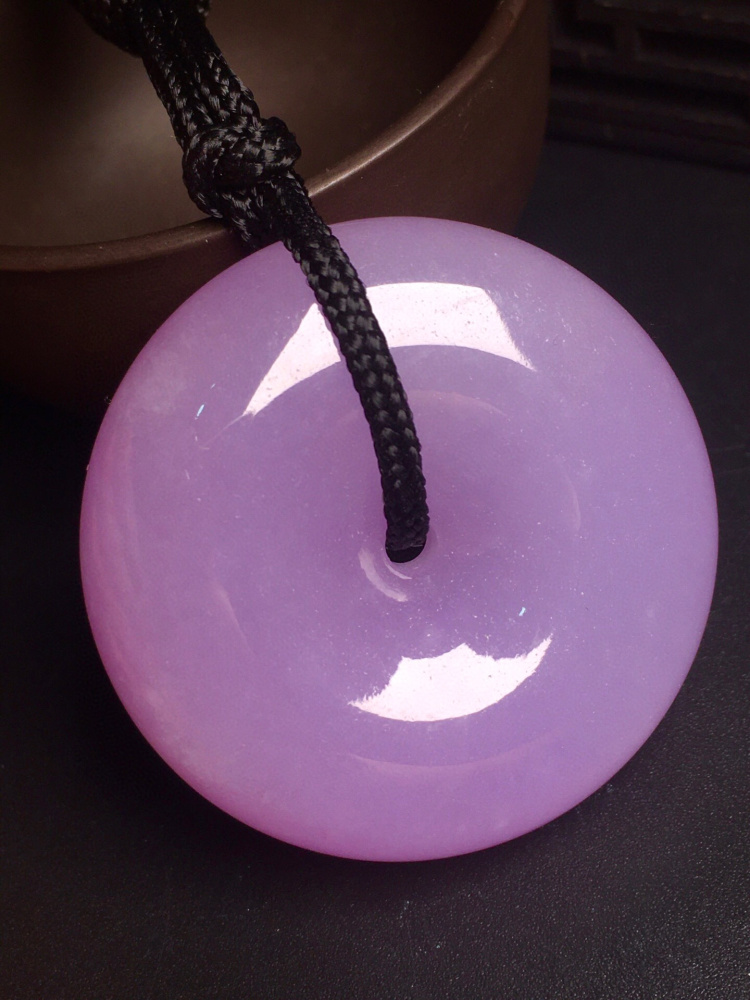 ck缅甸翡罗兰翡翠吊坠冰种a货平安扣玉石挂件裸石缅甸翡翠a货七夕情人