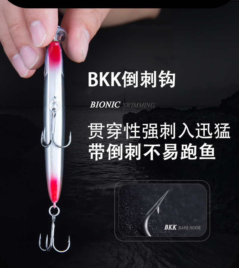 呛水白条路亚饵呛水白条沉水米诺路亚饵远投钓小翘嘴神器假饵淡水通杀