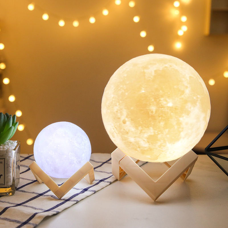 【7夕创意礼品led月球小夜灯】生日礼物送男女朋友同学闺蜜卧室床头