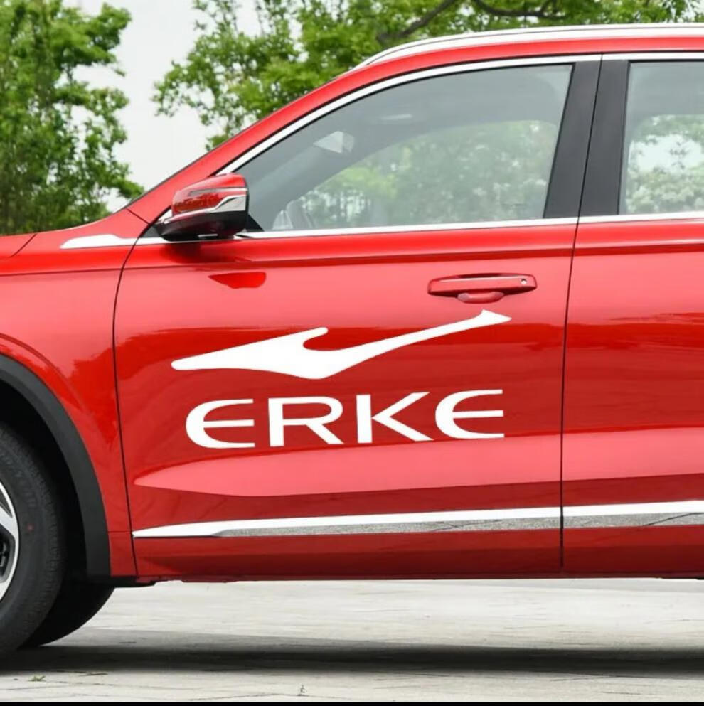 吉翔里鸿星尔克车贴装饰文字贴改装贴支持国货国货之光 黑色 30厘米一