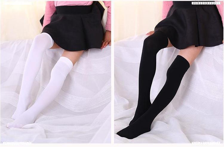 祥旗舰小学生小孩白色小腿袜长筒半截夏季儿童丝袜女公主过膝大祙秋 3