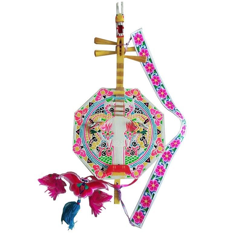 民族乐器彝族月琴云南民族乐器彝族弦子月琴图片色