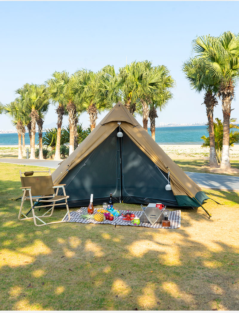 三峰出三峰帐篷部落三户外帐篷防风防雨精致露营野营野餐金字塔营地