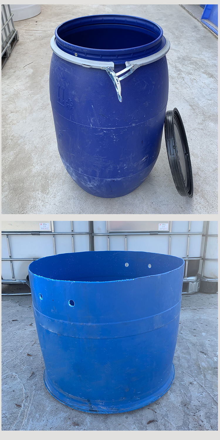 加厚高质量废液桶200升塑料桶摔不烂工地用120公斤法兰桶柴油桶化工