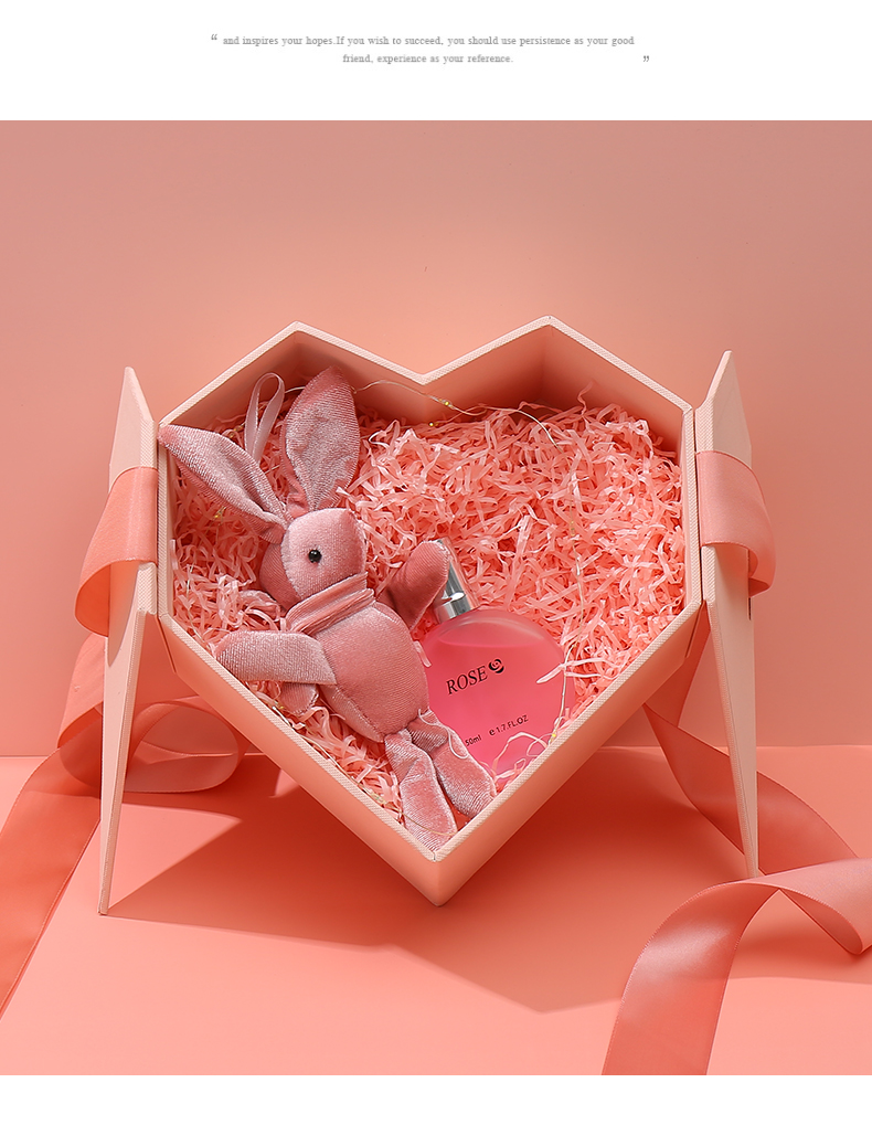 ins口红心形礼盒空盒子网红爱心礼物盒送女友生日礼品包装女生版 流星