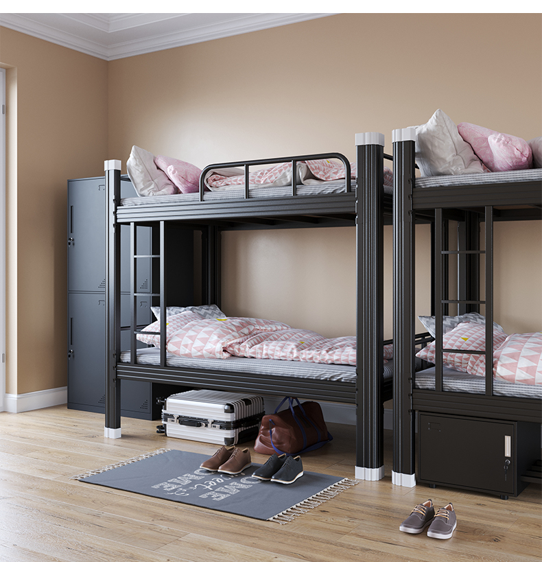 俊芝 双人床上下铺床铁架子上下床双层床高低员工大学