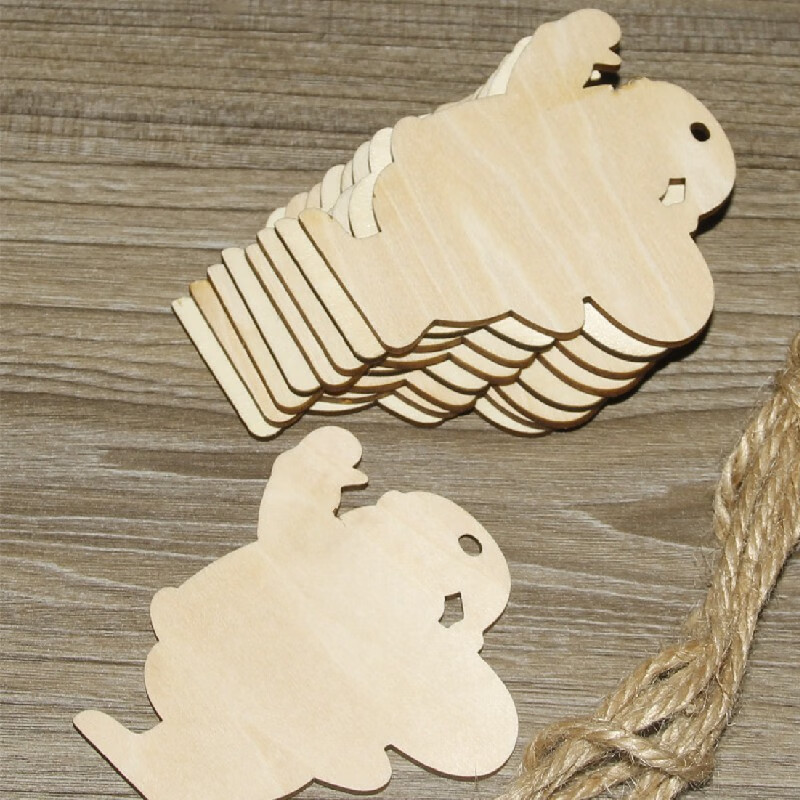 圣诞节挂件家居装饰用品木质工艺品创意雕刻木片圣诞树挂饰礼品 彩蛋