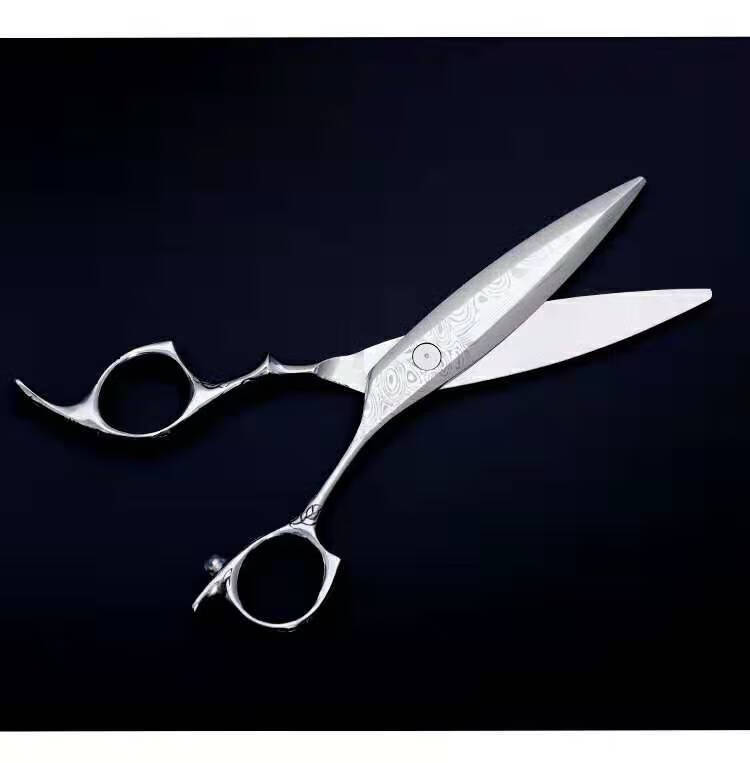 日本火匠理发专用剪刀日本火匠理发师专用美发剪刀胖胖剪柳叶单刃双刃