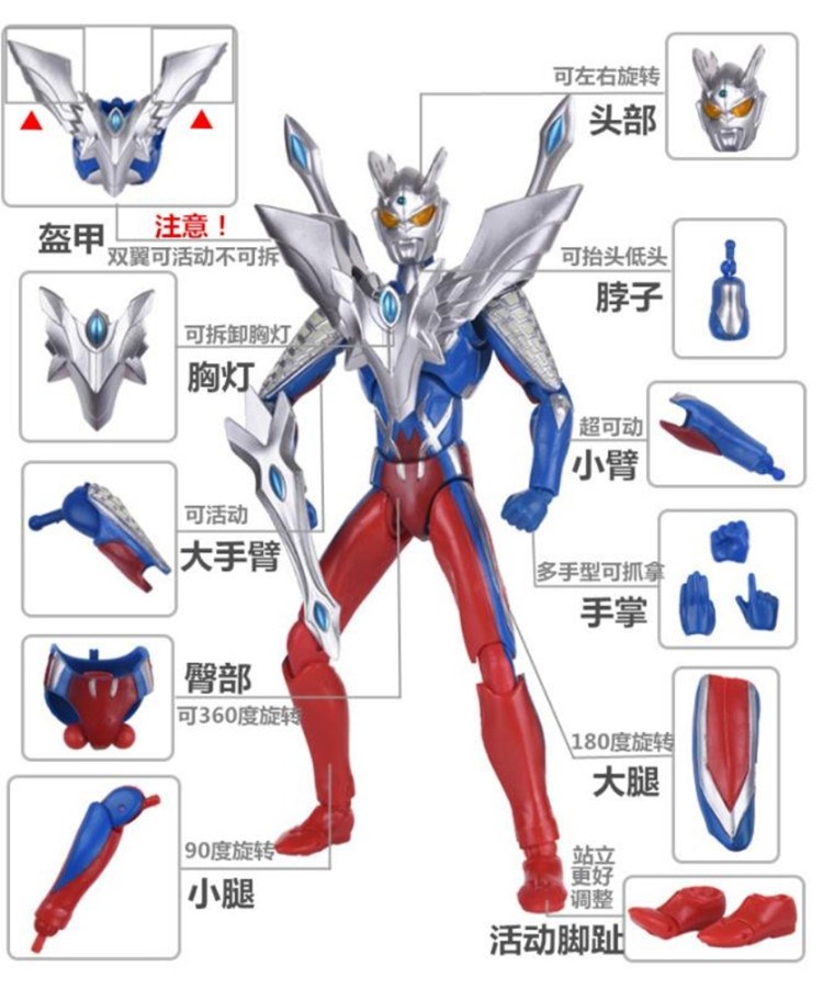 赛罗奥特曼的玩具模型act全身关节可动拼装捷德银河迪迦shf男泰罗act