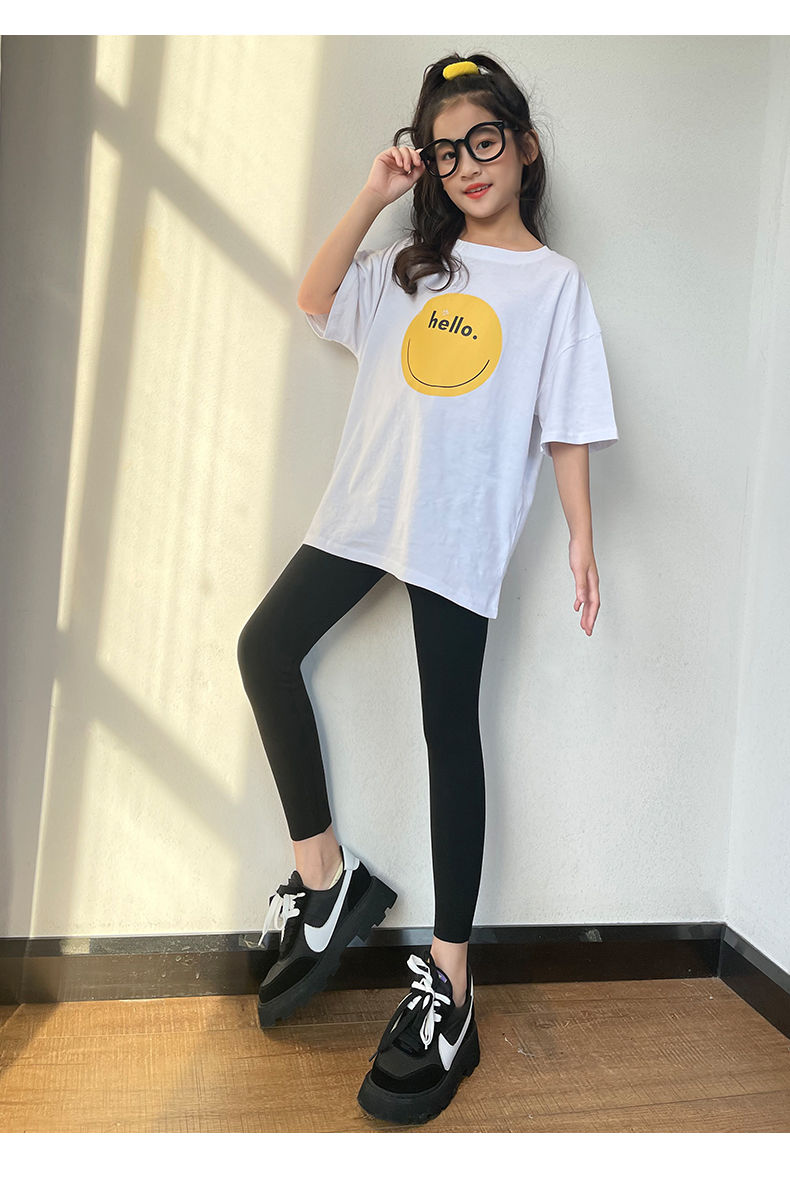 鲨鱼裤外穿运动休闲长裤中大童新款瑜伽裤芭比裤冰丝裤子女孩紧身裤