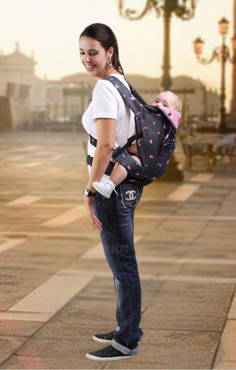 新生宝宝袋鼠仔仔前抱式婴儿背带背篼抱袋夏季透气网学步带透气黄色