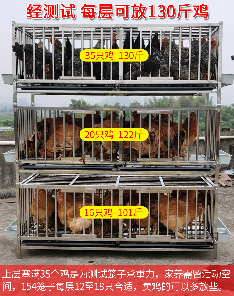 不锈钢鸡笼子家用大号特大双层养殖笼大型养鸡笼鸡舍鹅笼鸭笼兔笼豪华