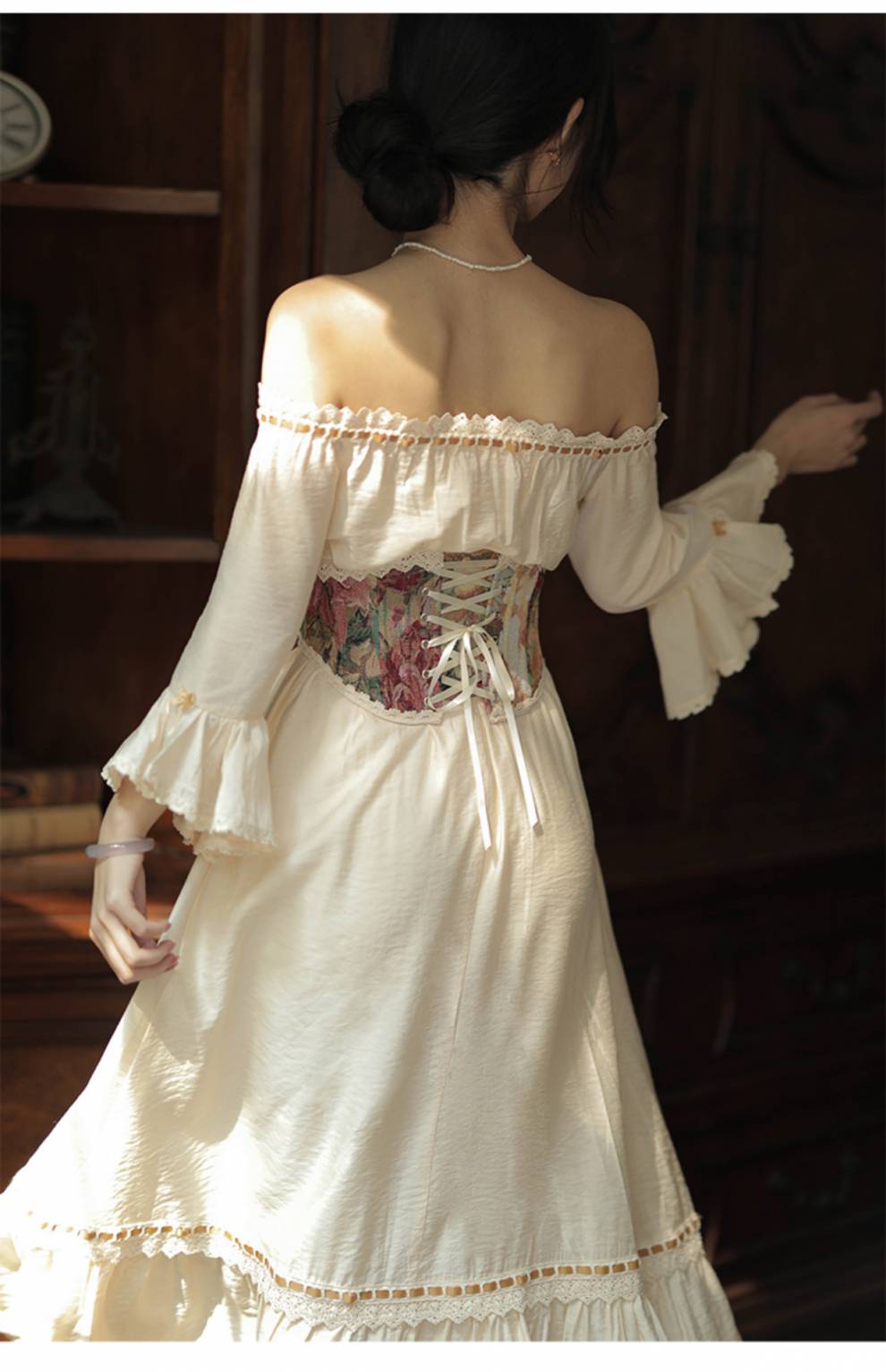 腰封蕾丝 奈良nalen复古腰封鱼骨女装饰搭配裙子连衣裙设计感小众外搭