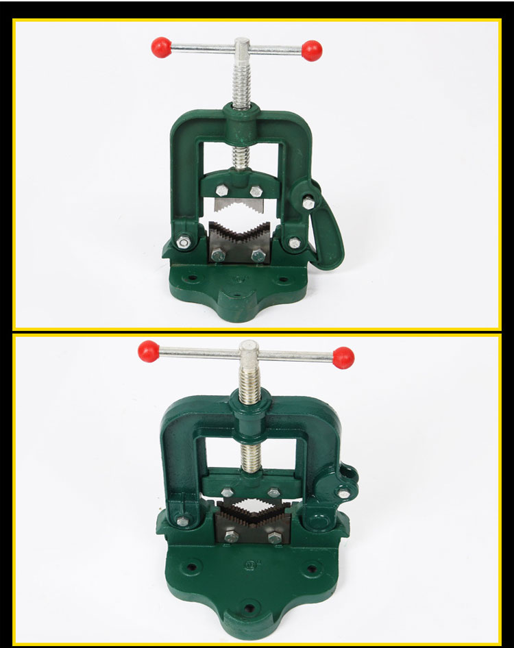 定制适用34寸号台虎钳夹管钳龙门钳重型管子压力钳固定夹台钳夹紧器配