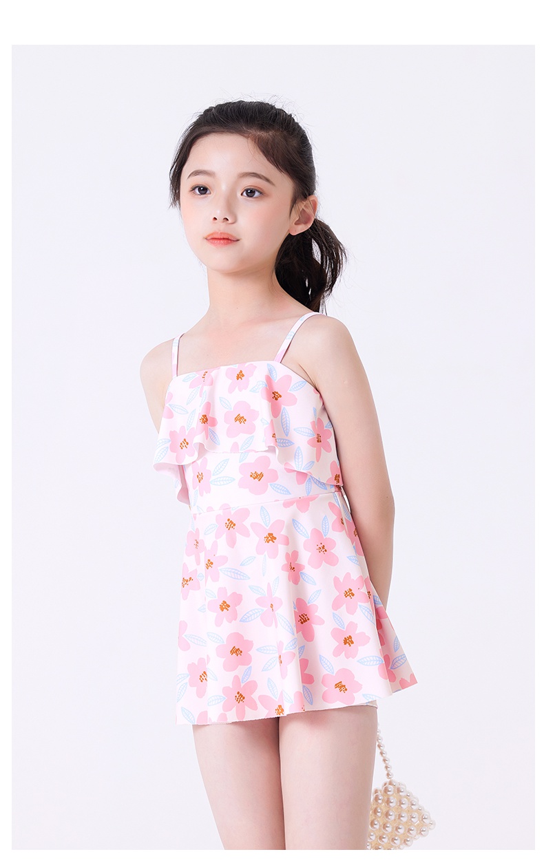 小金鱼儿童泳衣女童速干连体裙式中大童游泳衣公主网红女孩泳装夏
