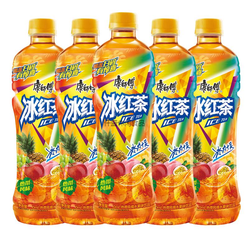 冰红茶热带风味330ml6瓶迷你装热带水果味茶饮料果汁饮品随机混合6瓶