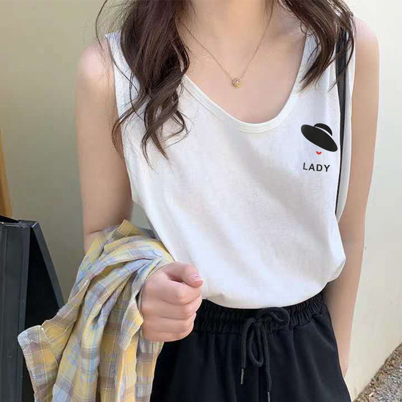 宽松吊带背心女遮肉吊带小背心女外穿无袖ins上衣服2021夏季新款潮t恤