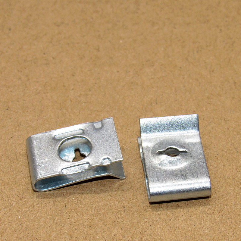 适用于汽车前铁片自攻螺丝底座固定u型夹叶子板金属卡扣卡子50个自