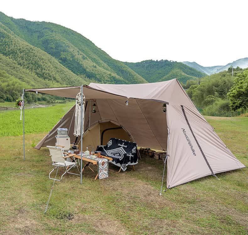 naturehike挪客超大a塔天幕帐篷户外大型露营防雨遮阳棚-云盖中号