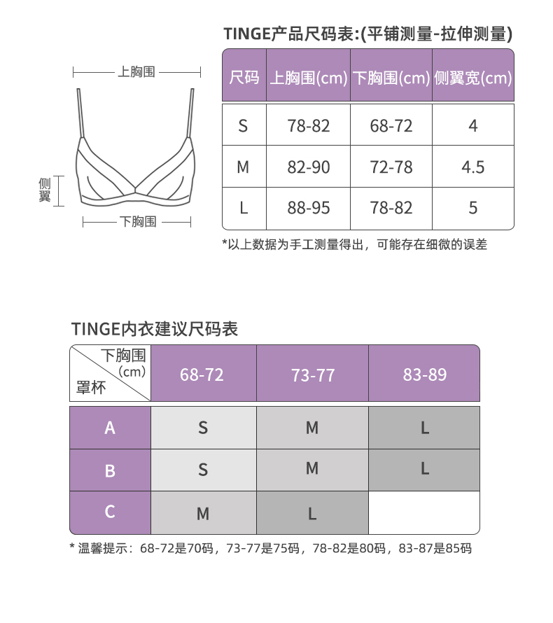 美背内衣女无钢圈文胸聚拢收副乳防下垂胸罩 自然肤 m【适合罩杯70c