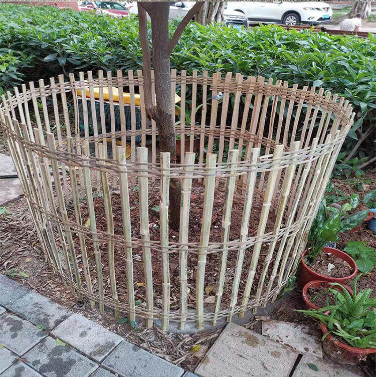 竹编围栏圈养鸡鸭鹅笼护栏装饰道具竹篱笆菜园小院栏摆摊卖鸡围挡 长4