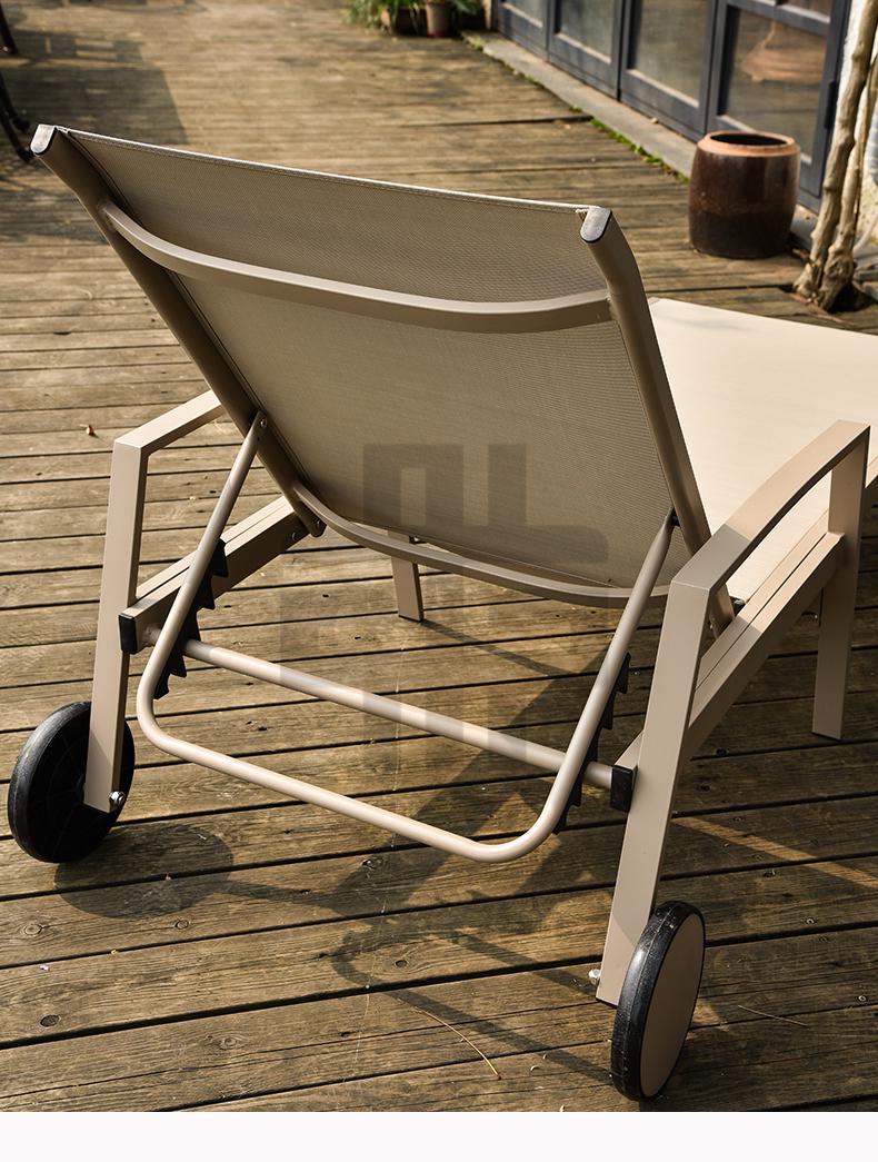 汇德能泳池躺椅户外躺床泳池沙滩休息躺床休闲椅网红酒店露台躺椅可