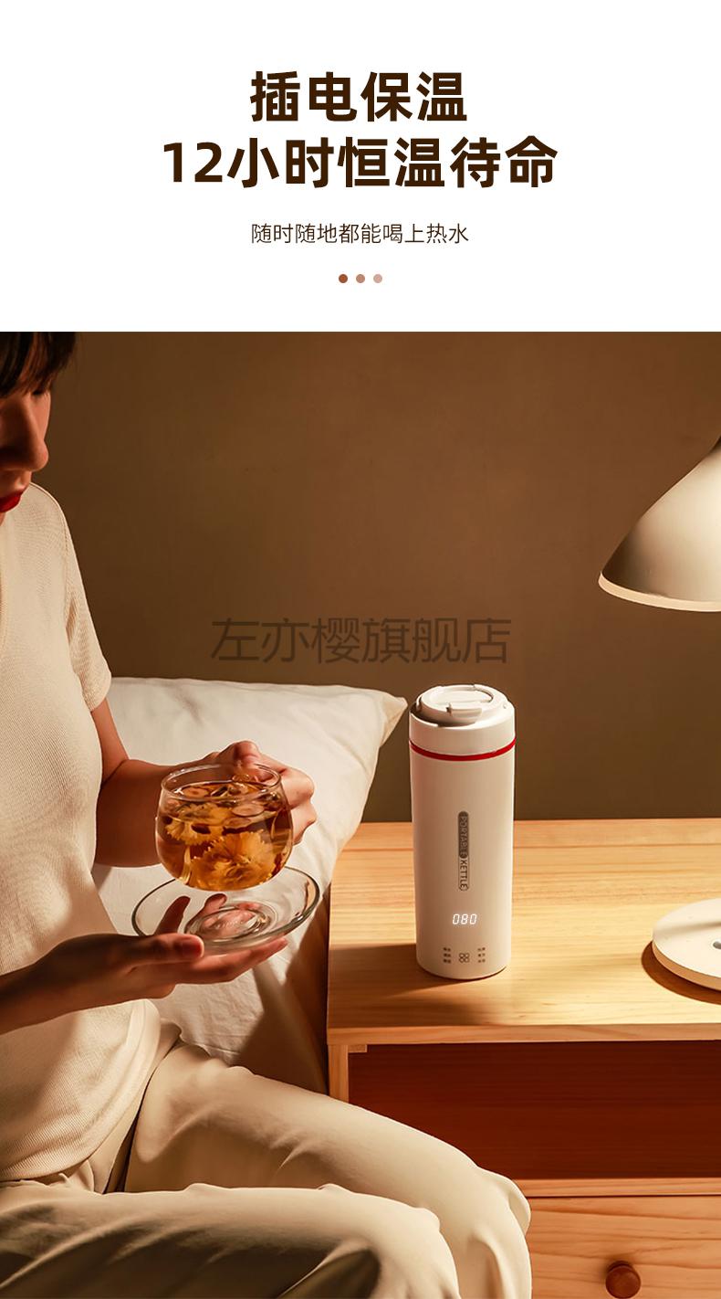 烧水杯自热水杯便携式养生电炖杯电热烧水杯子小型迷你加热煮水杯智能