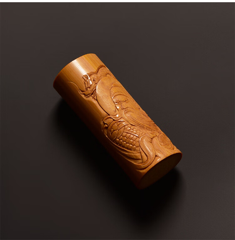 2022新品竹根雕实心邱书文手工雕刻实心竹手把件天然