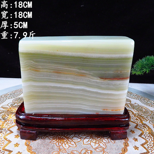 天然阿富汗玉原石奇石摆件办公室书房客厅玄关装饰收藏送礼 深棕色 宝