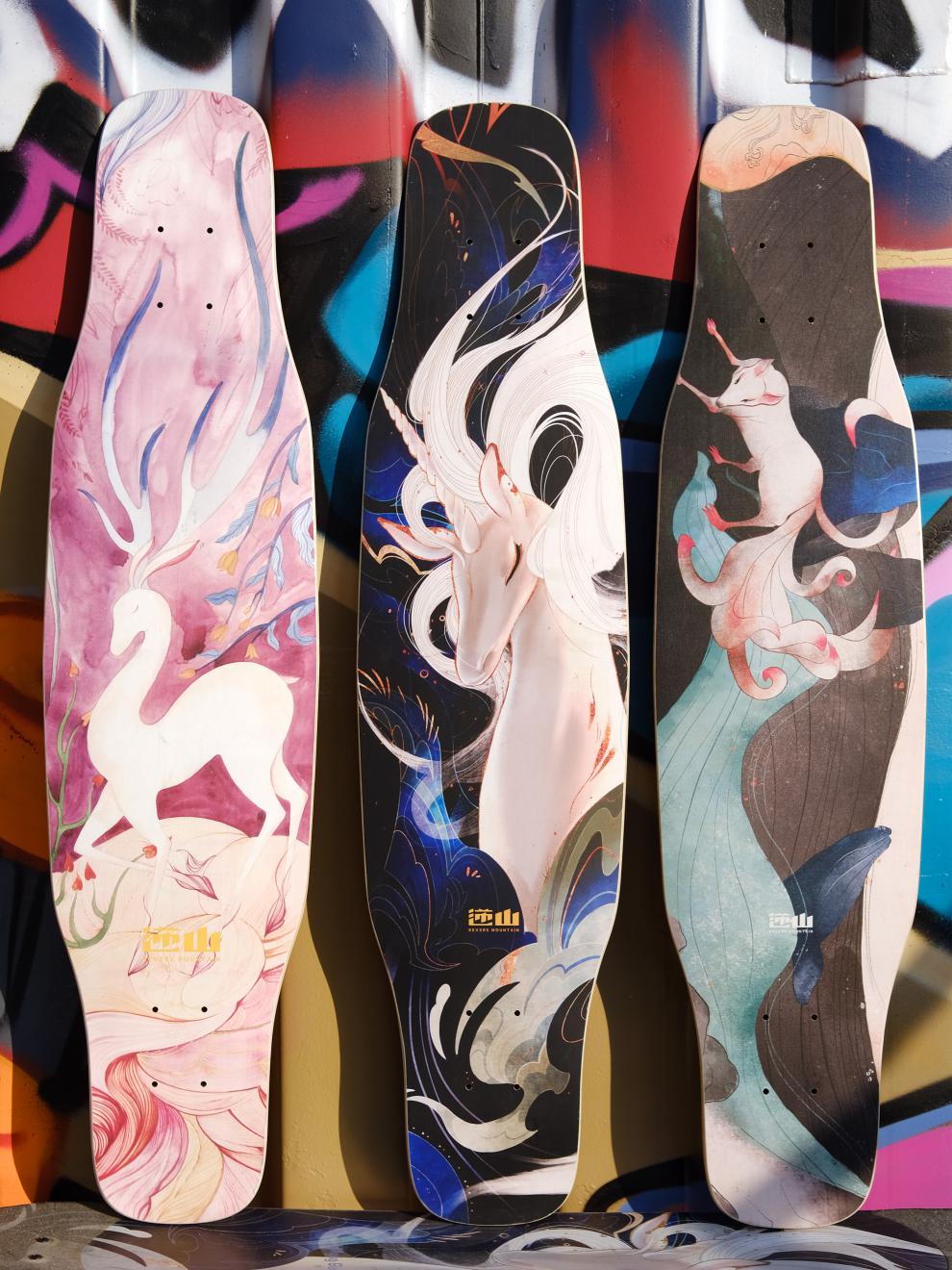 逆山长板逆小山儿童滑板专业板成人代步dancing平花女生舞板双翘 小狐