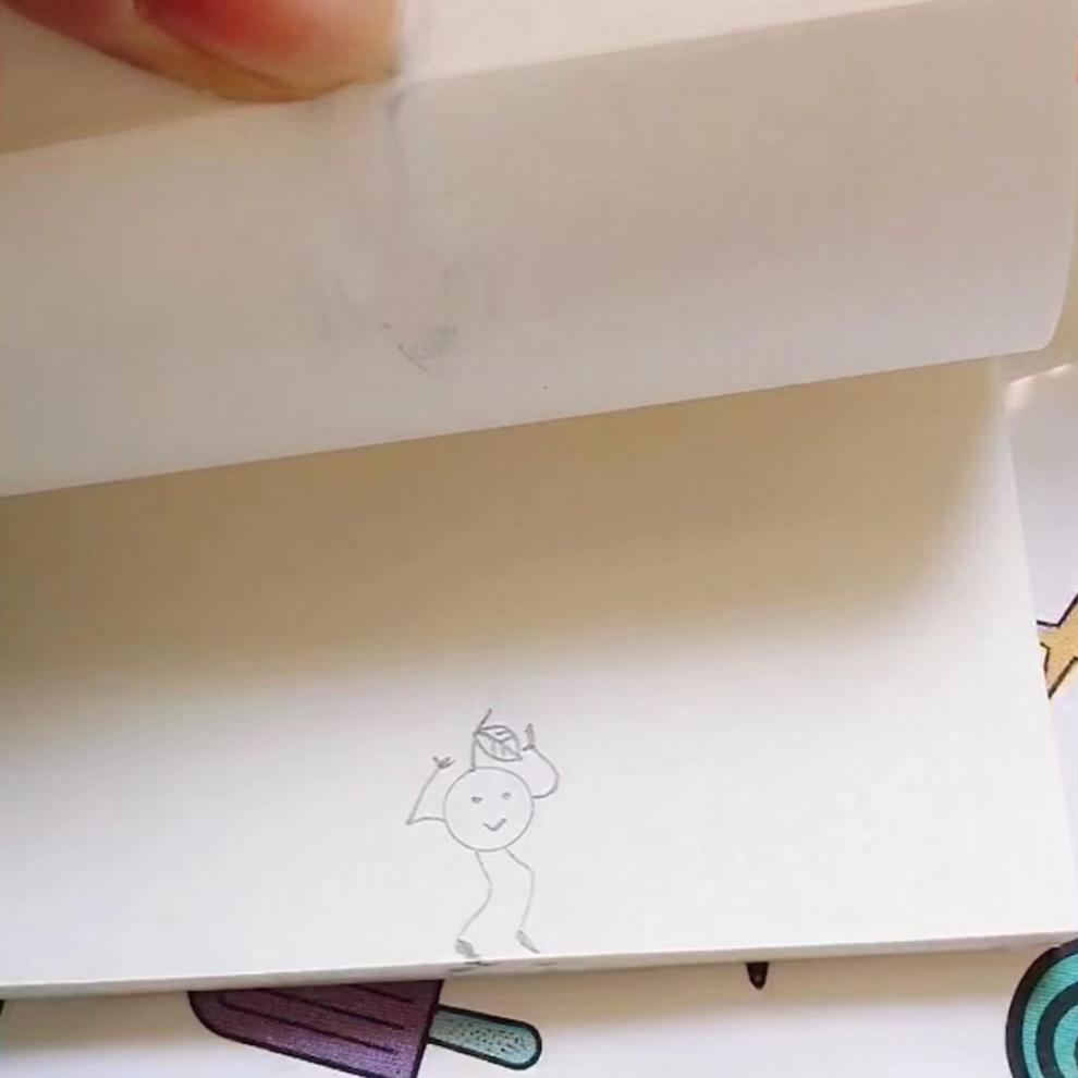 画火柴人格斗教程动画纸上翻页动画书空白本子手绘成品火柴人打斗一本