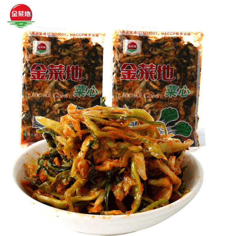 马鞍山金菜地香菜心安徽香菜咸菜黄池特产酱菜下饭油菜苔腌制 500克