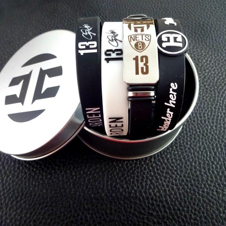 幻源哈登篮网队手环nba篮网哈登13号签名夜光硅胶运动男手链篮球腕带