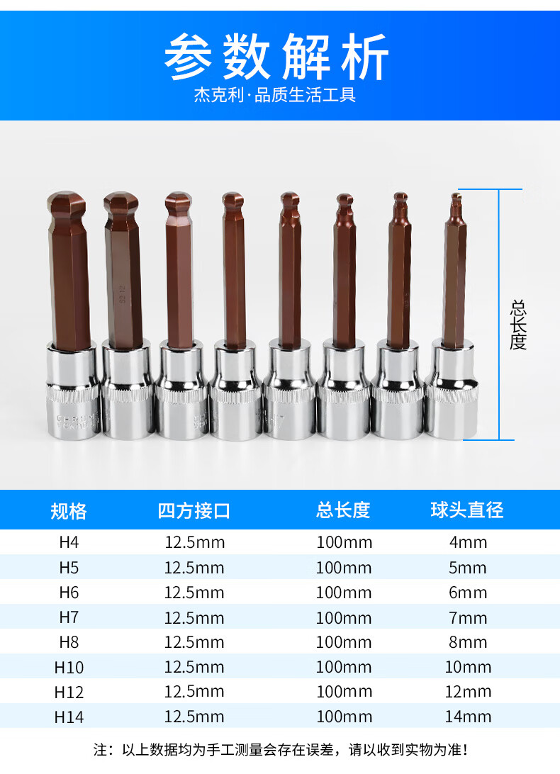 内六角套筒头套装s2电动扳手12大飞内6角球头内六方旋具套筒批头h6总