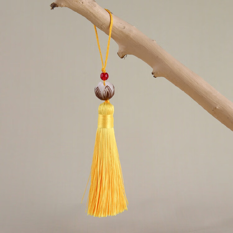 古风书签笛子扇子吊穗中国结流苏挂件手机链中国风菩提根莲花吊坠扇穗