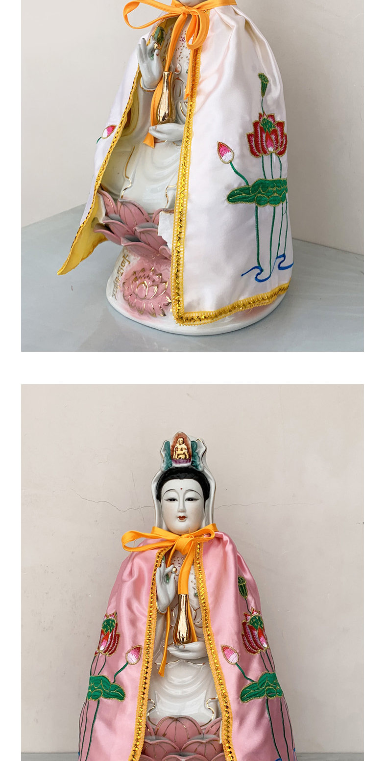 神像玉帝披风 莲花刺绣小披风观世音菩萨披肩神像佛像斗篷佛教领衣